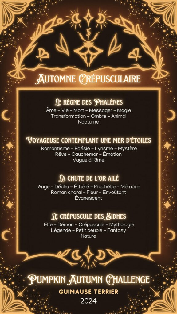 Menu automne crépusculaire pour le pumpking automne challenge